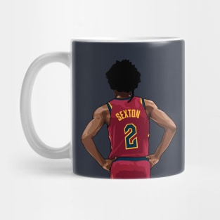 Collin Sexton Vector Back Burgundy Upper Body Mug